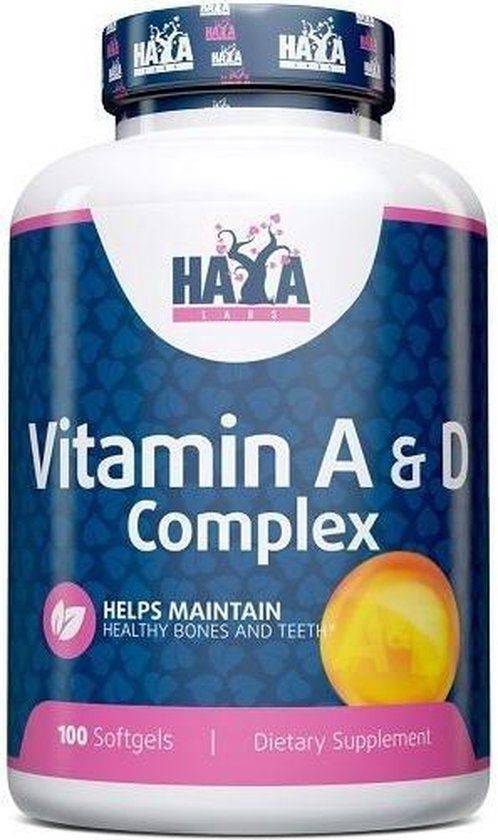 Haya Labs Vitamin A & D Complex 100 kaps. (vitamino A, D kompleksas) - fiTT