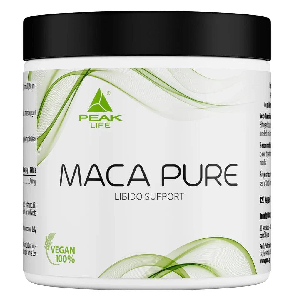 Peak Maca (peruvinės pipirnės šaknų ekstraktas) 120 kaps.