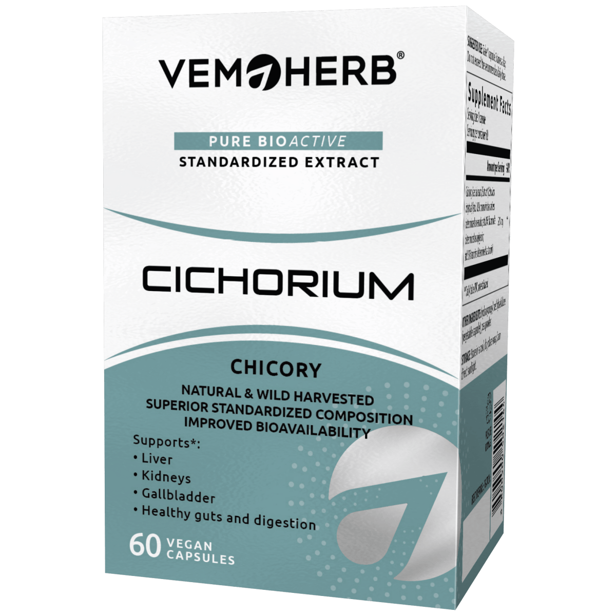VemoHerb Cichorium (Paprastųjų trūkažolių ekstraktas) 60 kaps.