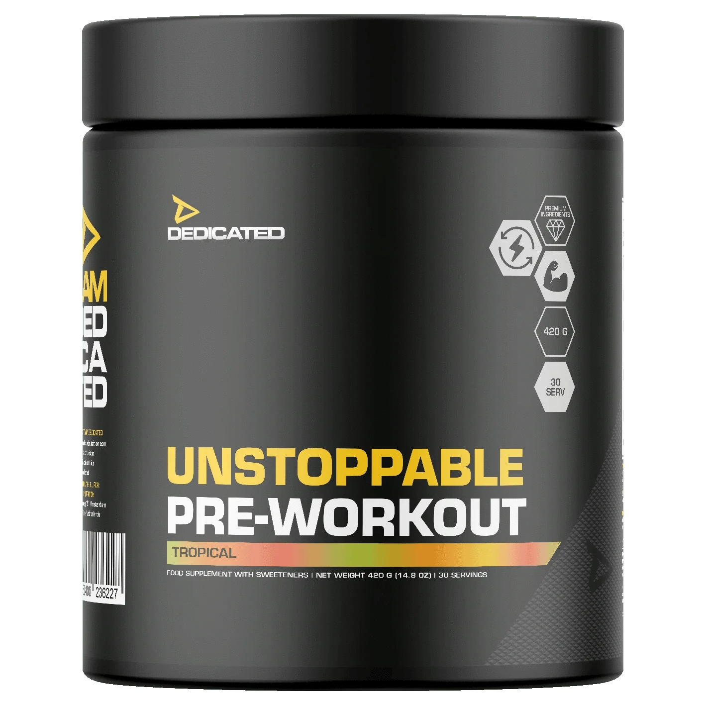 Dedicated Unstoppable Pre-Workout 420 g.