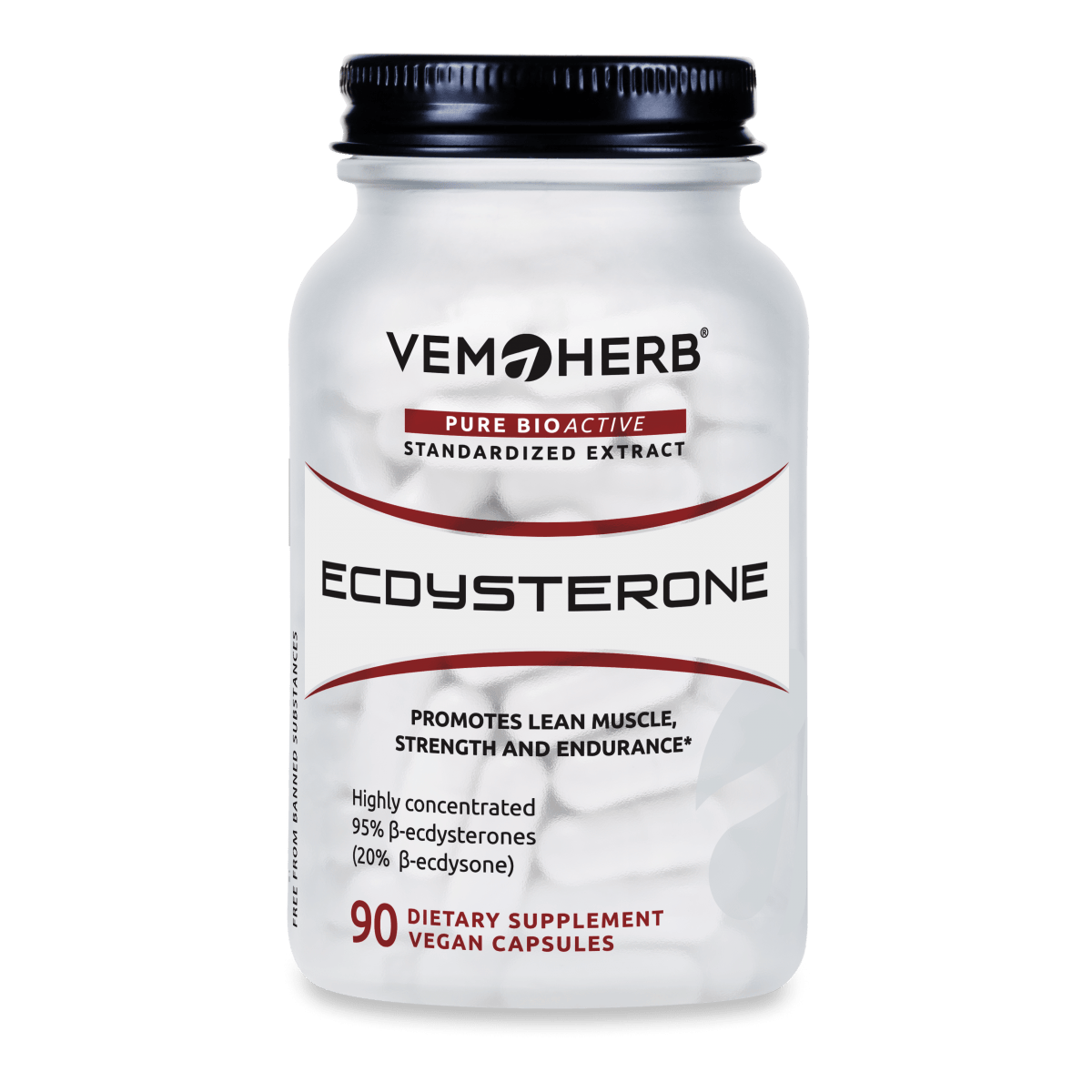 VemoHerb Ecdysterone (Paprastojo rapontiko šaknų ekstraktas) 90 kaps.