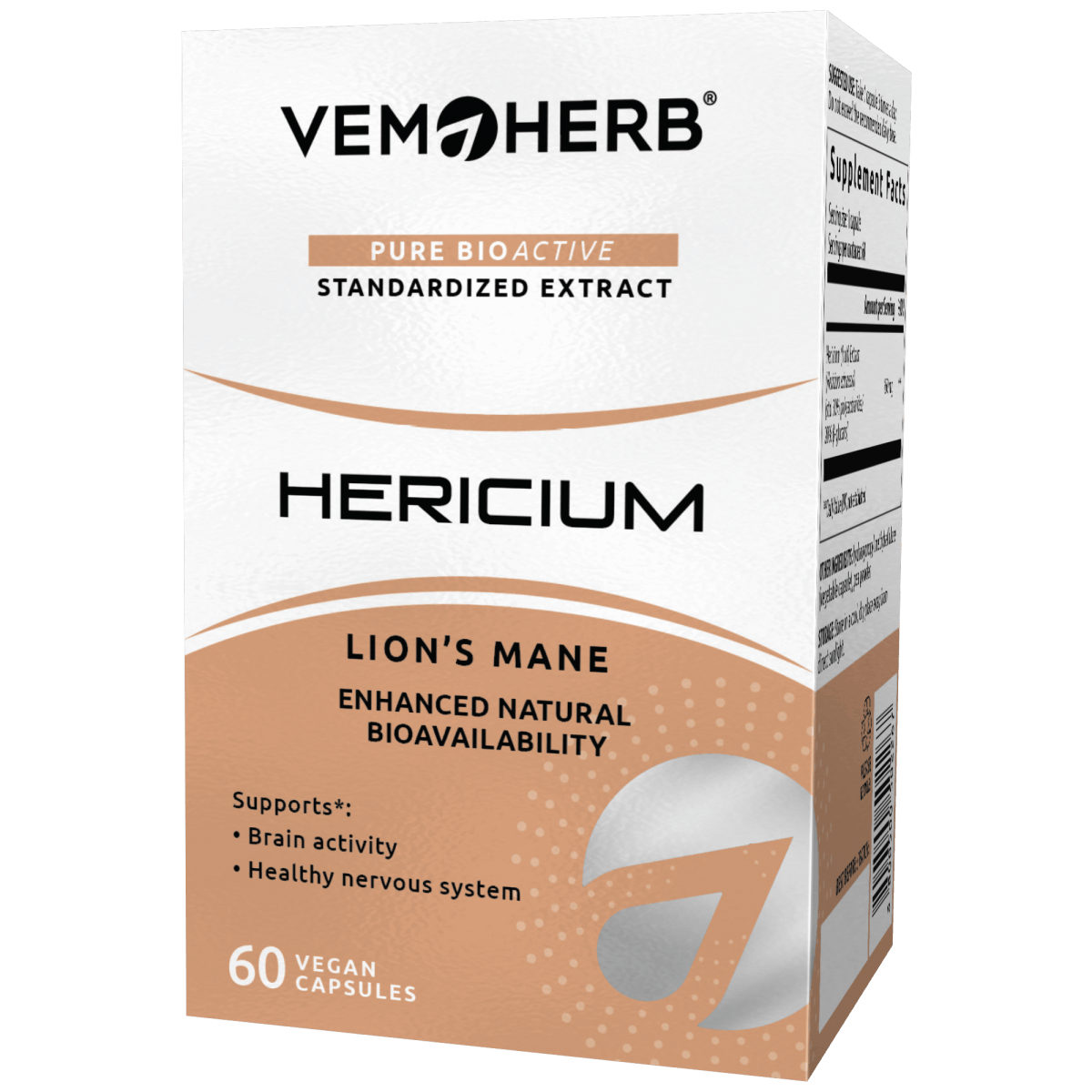 VemoHerb Hericium (Lion‘s Mane grybo ekstraktas) 60 kaps.