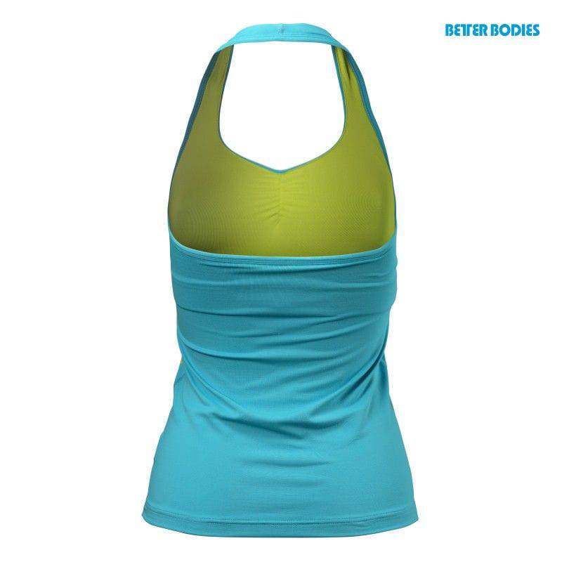 Better Bodies Halterneck Tank Top (Aqua/Blue) - fiTT