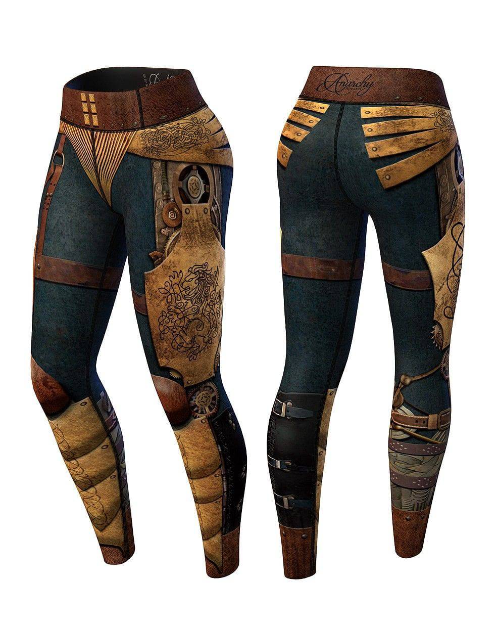 Anarchy Victorian Compression Legging (Blue/Brown) - fiTT