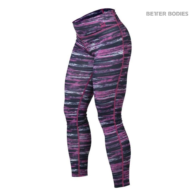Better Bodies Printed Tights (Black/Pink) - fiTT
