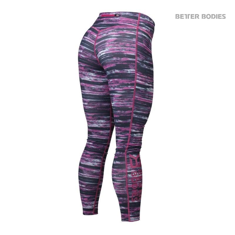 Better Bodies Printed Tights (Black/Pink) - fiTT