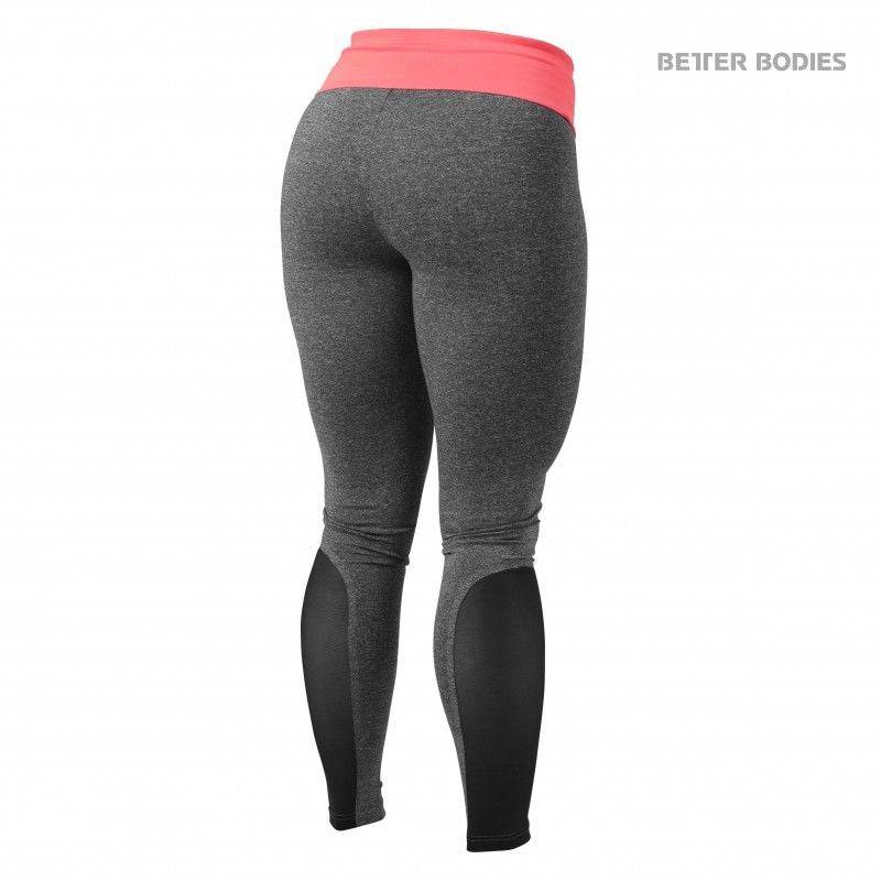 Better Bodies BB Shaped Tights (Anthracite melange/coral) - fiTT