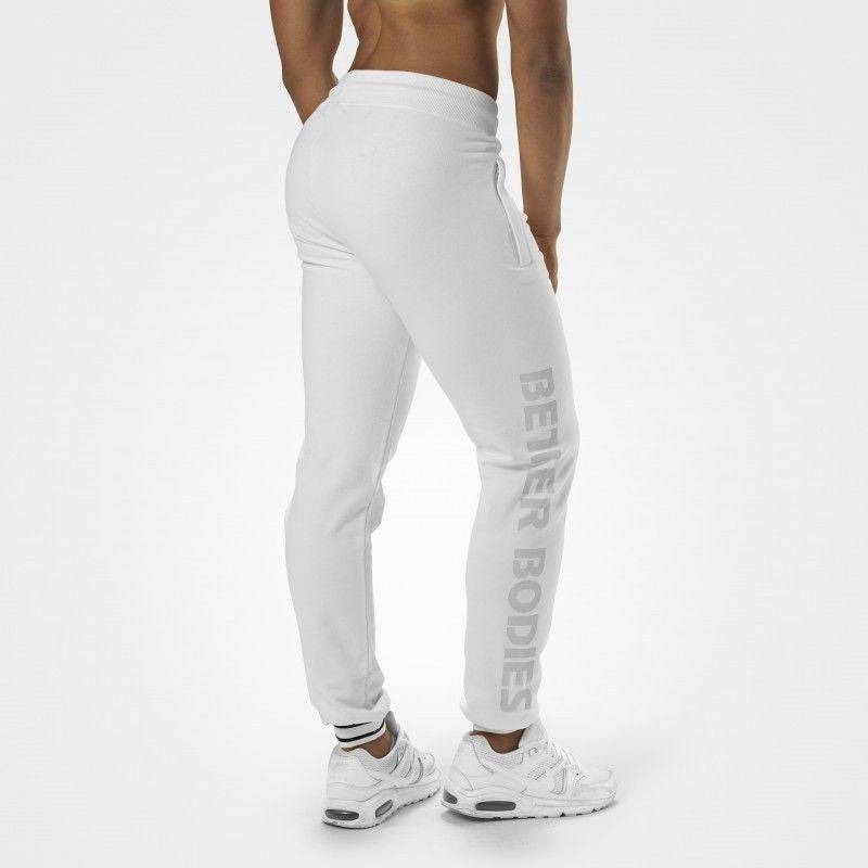 Better Bodies Madison Sweat Pants (White) - fiTT