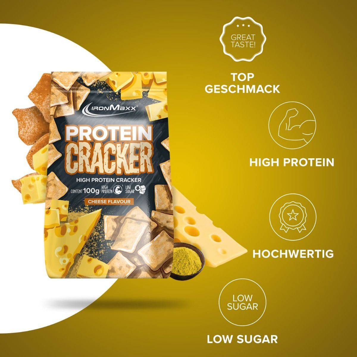 IronMaxx Protein Cracker 100 g. (krekeriai) cheese