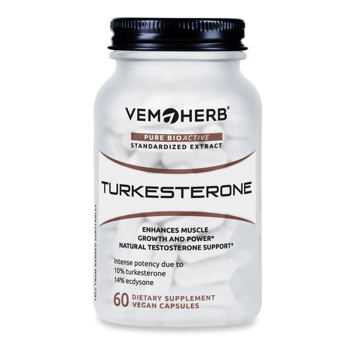 VemoHerb Turkesterone (Ajuga turkestanica ekstraktas) 60 kaps.