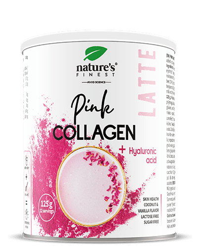 Nature&#39;s Finest gėrimo milteliai Pink Collagen Latte (kolagenas) 125 g.