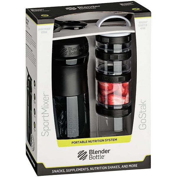Blender Bottle Pack Sportmixer 820 ml + Go Stack Starter 4 Pak - fiTT