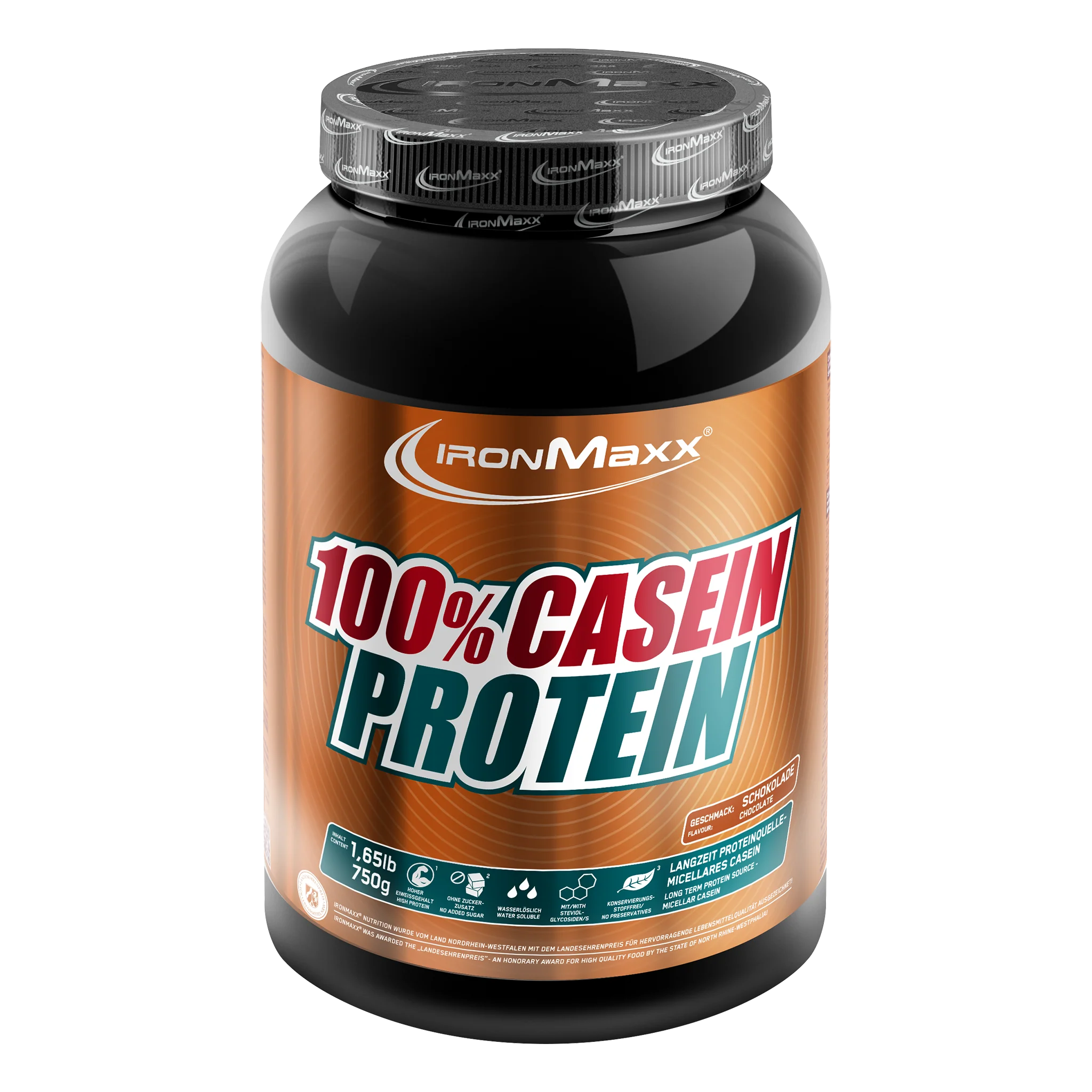 IronMaxx 100% Casein Protein 750 g. GALIOJA IKI 2025.09.30