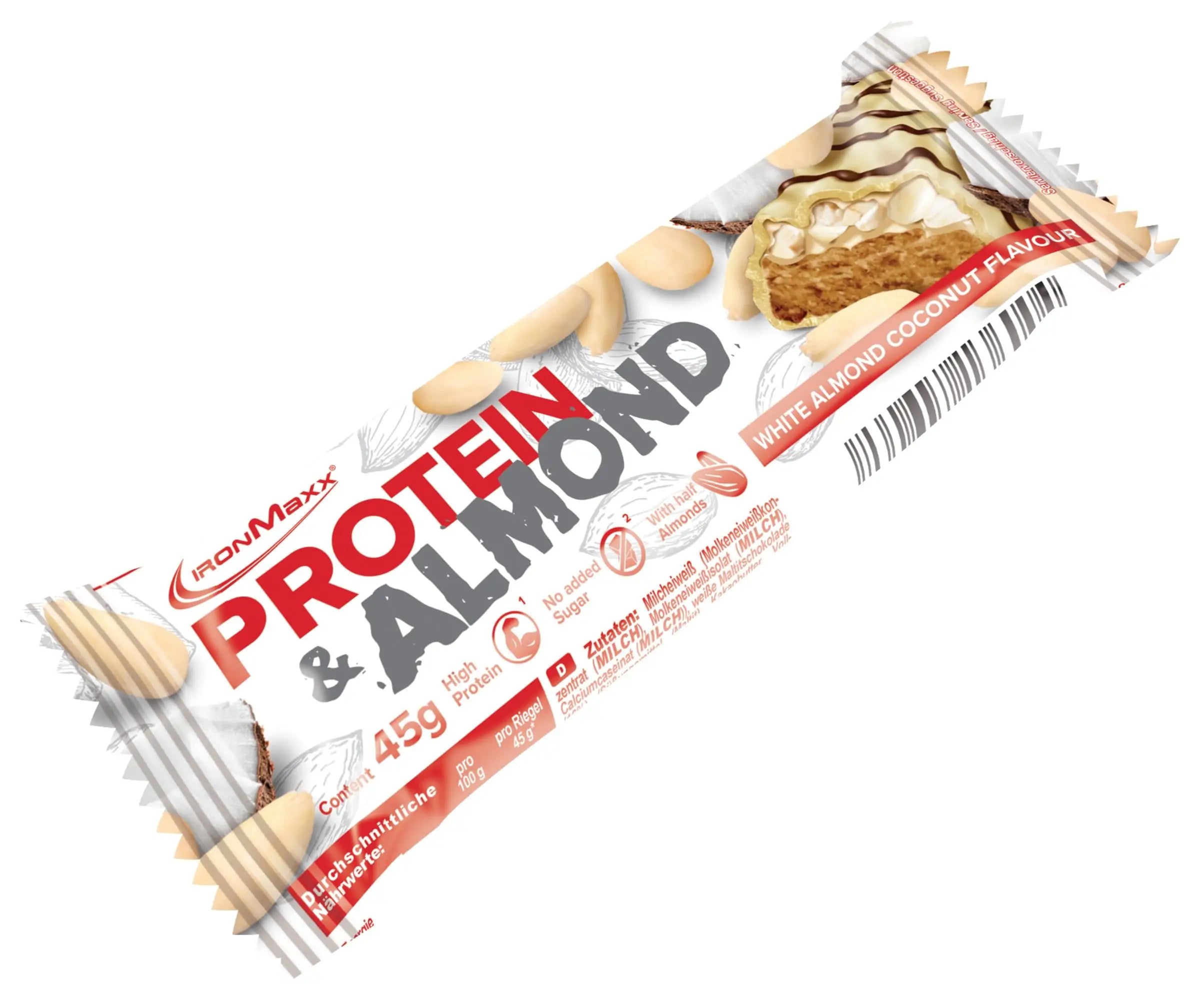 IronMaxx Protein & Almond Bar 45 g. (White Almond Coconut)